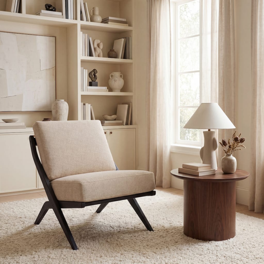 SAFAVIEH Couture Nicki Scandinavian Accent Chair - 25"W x 33"D x 31"H