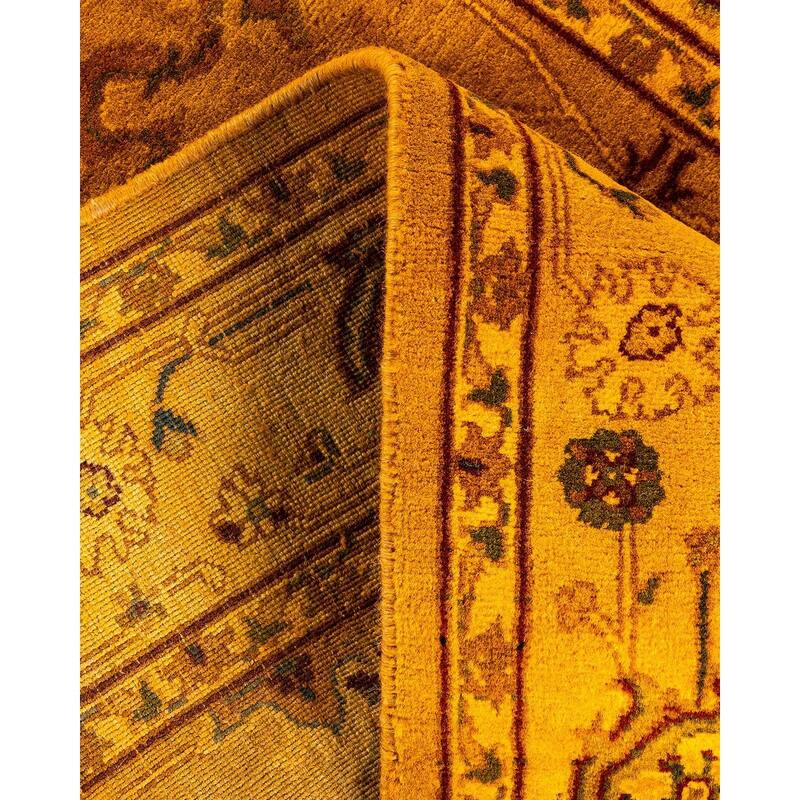 Overdyed, One-of-a-Kind Hand-Knotted Area Rug - Gold - 2' 8" x 4' 2"