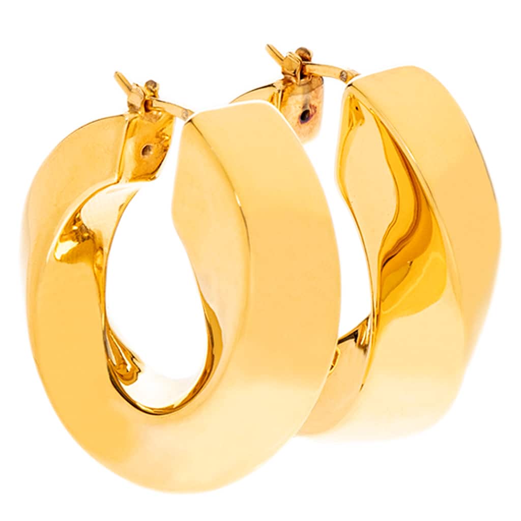 Bottega Veneta Twist Hoop Earrings - Gold