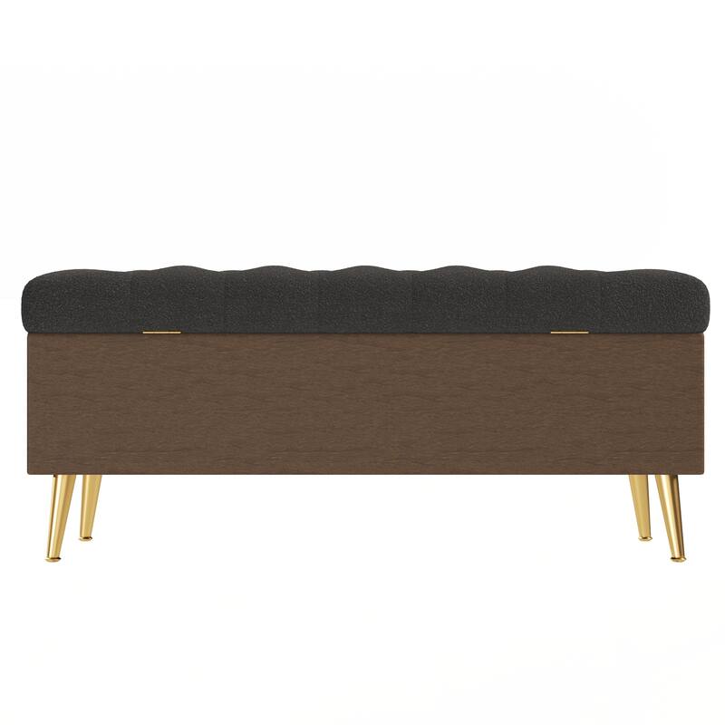 Modern Storage Ottoman Bench Upholstered Bedroom Bench