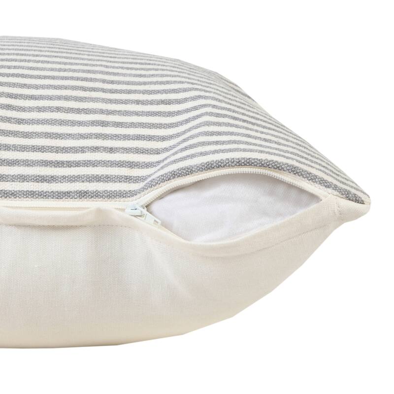 Sevita Simple Stonewash Stripe Throw Pillow, Single or Set of 2