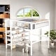 preview thumbnail 1 of 45, Creative Structure Full Size Metal Loft Bed, 4-Tier Open Shelves White