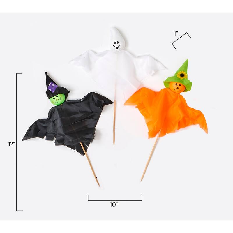 12" Halloween Pick, 3 Assorted, Set of 6