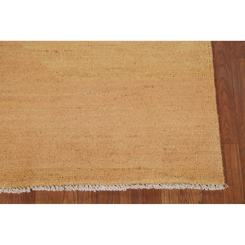 Modern Gabbeh Foyer Rug Handmade Stripe Wool Carpet - 2'7"x 4'1"