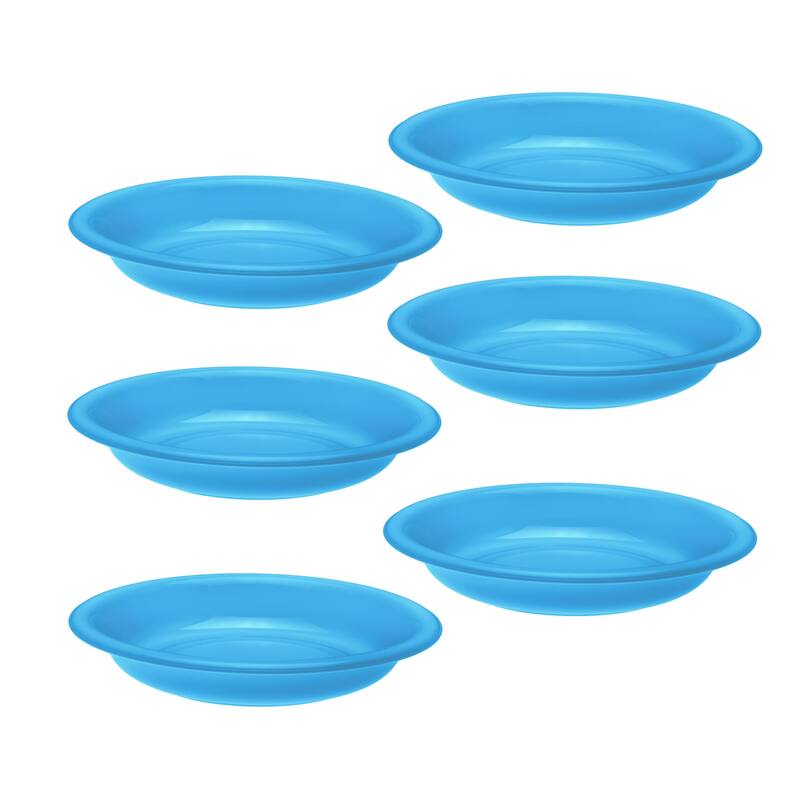 Plastic Plate 15-Ounce Microwavable,Dishwasher Safe - Blue