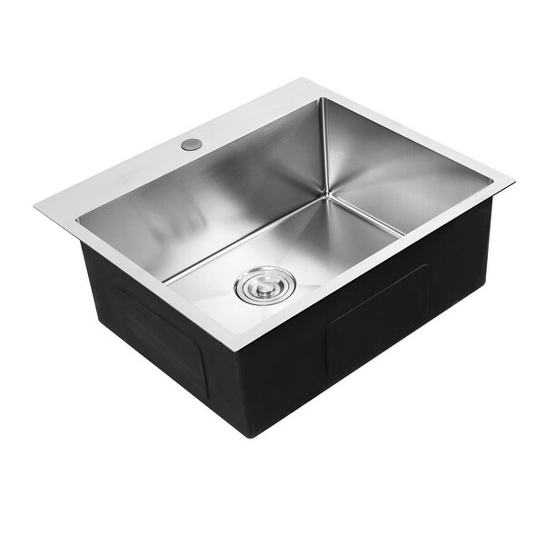 25 x 22 x 9" Kitchen Sink Drop-in Topmount Single Bowl Sink. Opens flyout.