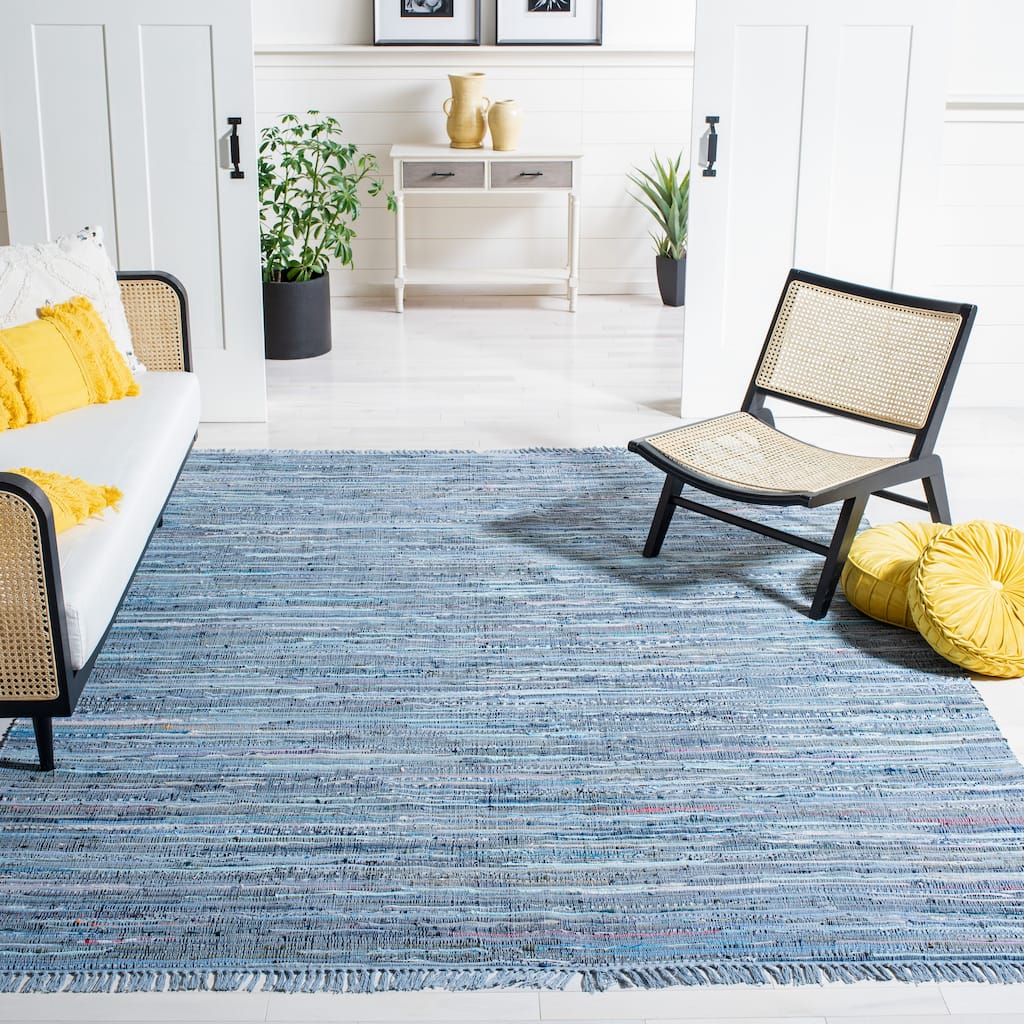 SAFAVIEH, Handmade Rag Rug Saige Casual Stripe Cotton Rug