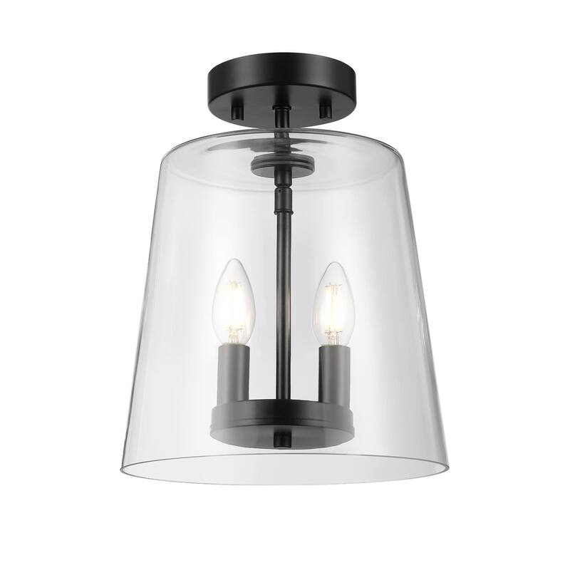 Globe Electric 91005476 Dorothy 2 Light 10" Wide Semi-Flush Ceiling