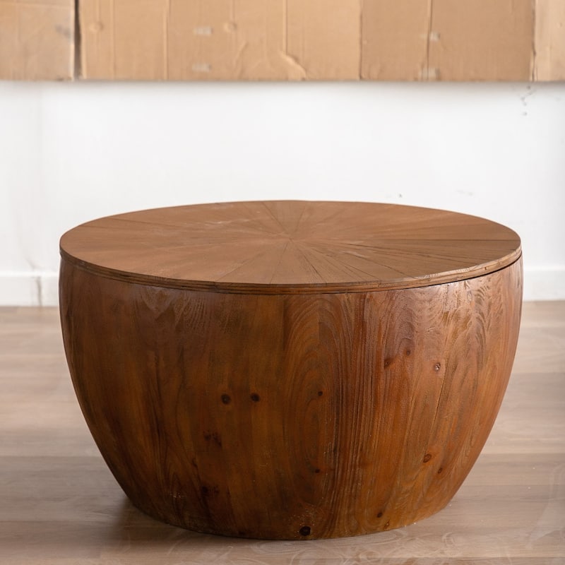 Vintage style barrel coffee table