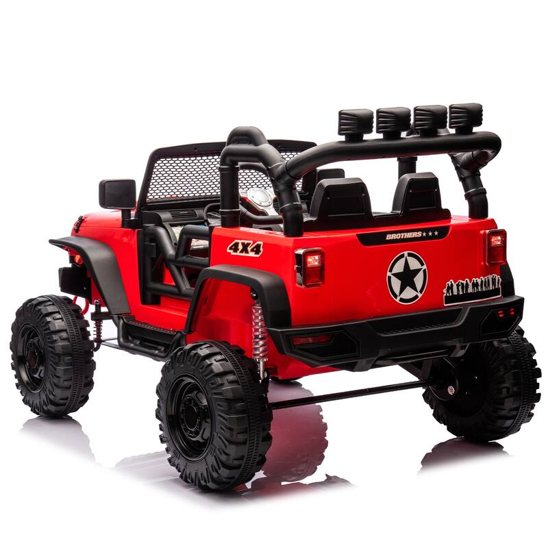 Kids Electric Ride-On Car 24V 400W with Parents Control, 3 Speed Settings, Bluetooth, USB, Music, LED Searchlights