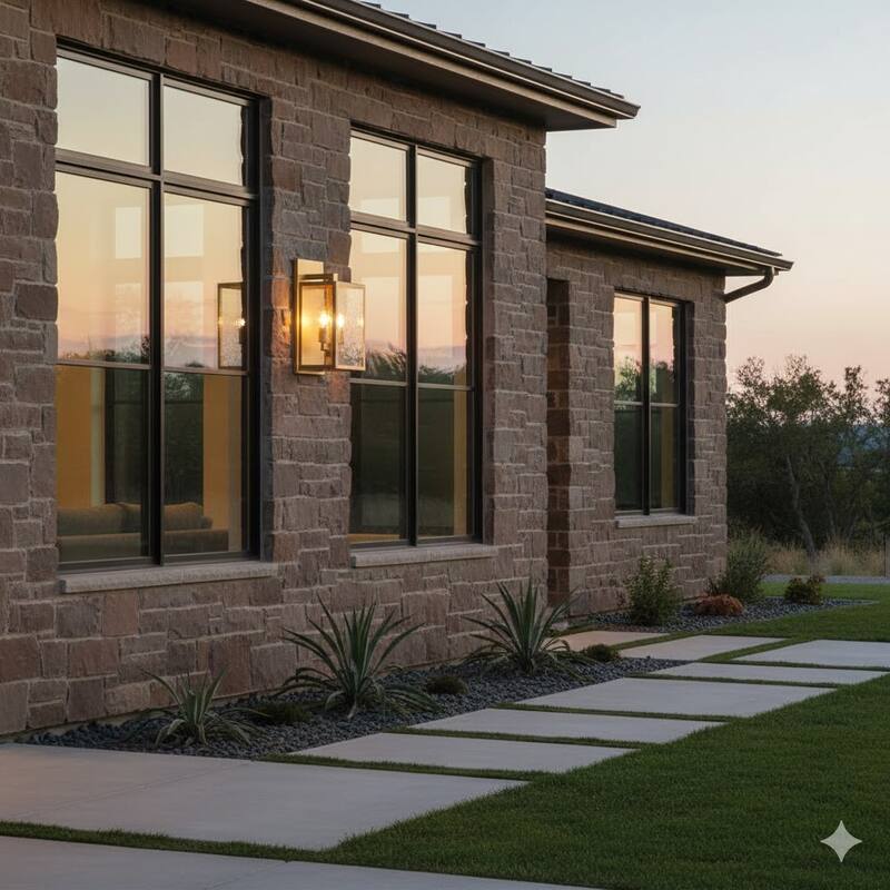 2 Light Brass Stainless Steel Outdoor Wall Sconce With Clear Glass Shade