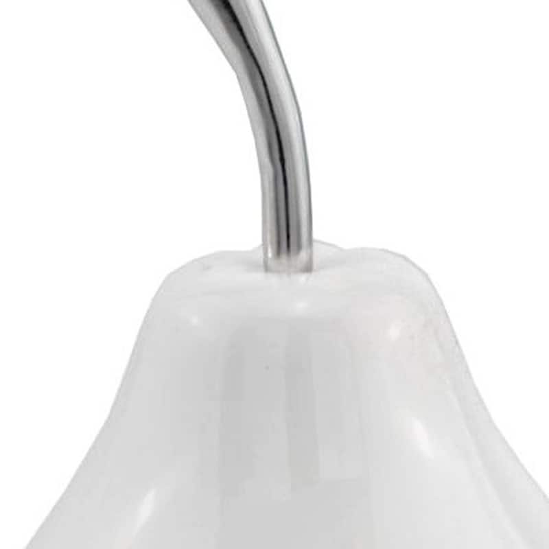HomeRoots White Medium Pear Shaped Aluminum Accent Home Decor - 6' X '9' X '6