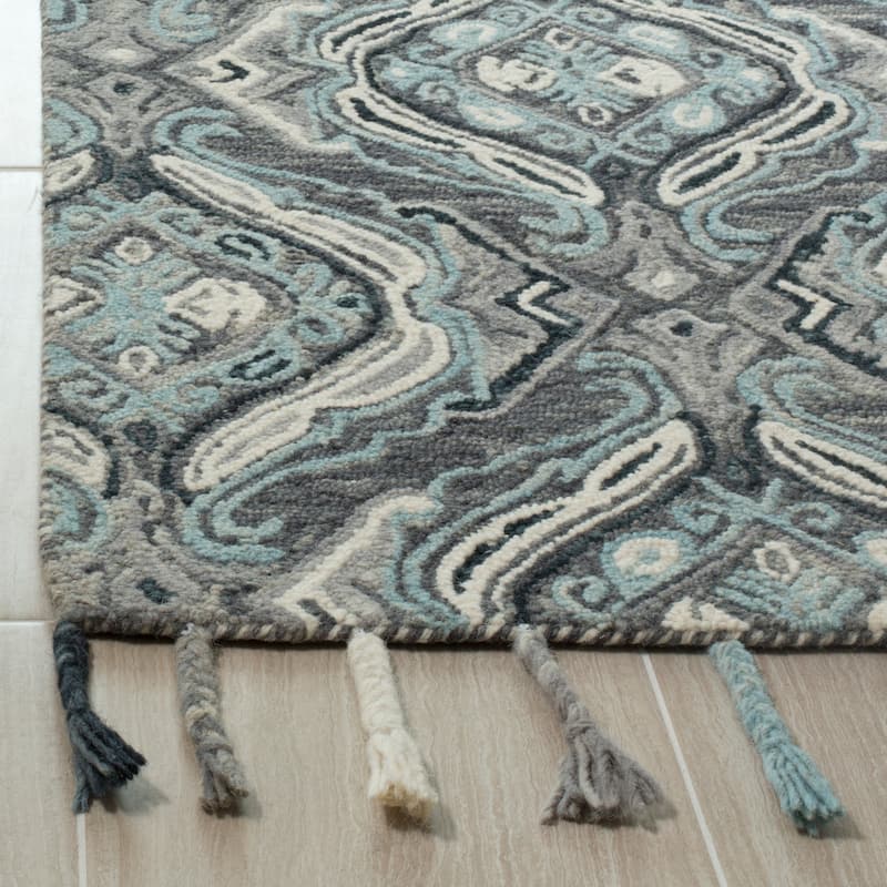 SAFAVIEH Handmade Suzani Nibal Boho Tribal Wool Rug