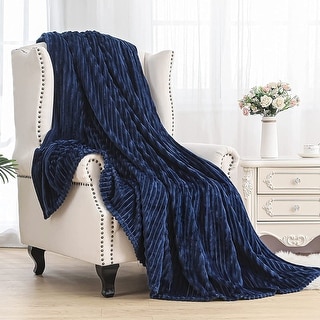 Striped hot sale fleece blanket