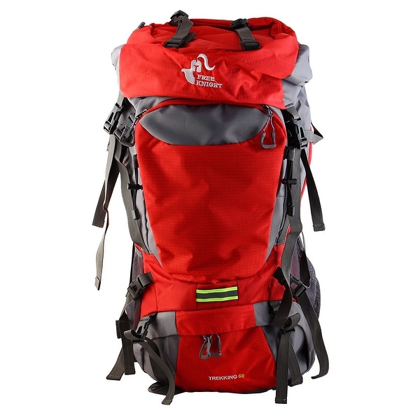FreeKnight Authorized Large Capacity Travel Pack Hiking Camping Backpack Red
