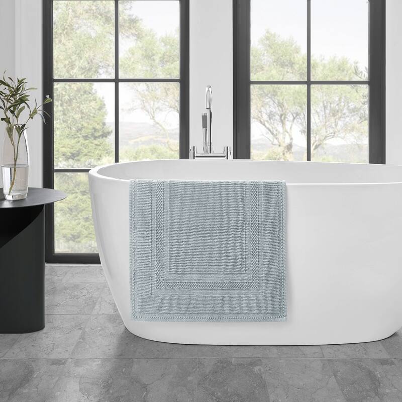 Jean Pierre Cotton Stonewash Racetrack 21 x 34 in. Bath Rug
