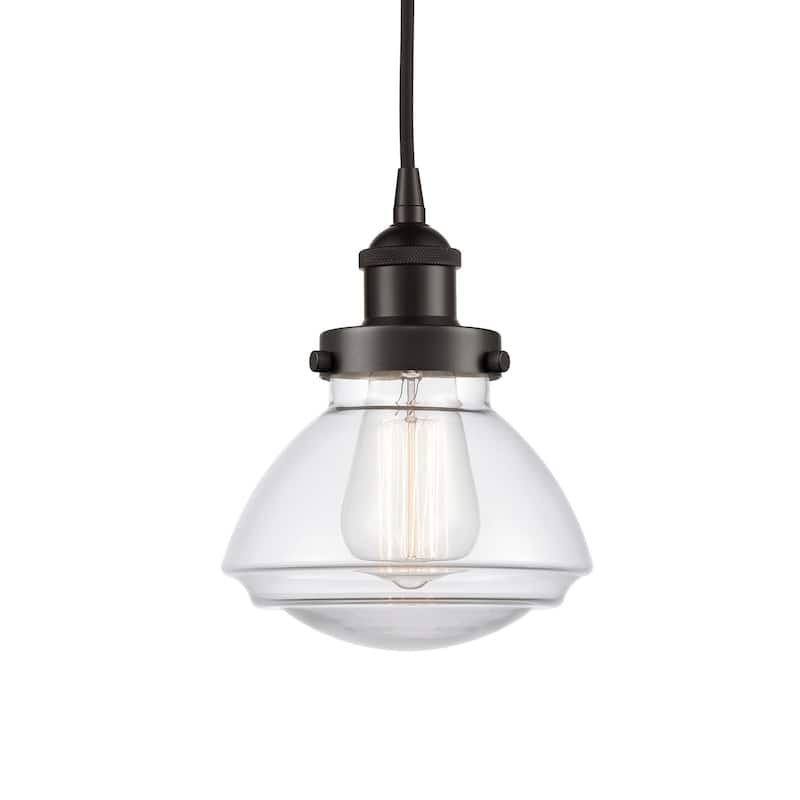 Innovations Lighting 616-1PH-9-7 Olean Pendant Olean 7" Wide Mini - Oil Rubbed Bronze / Clear