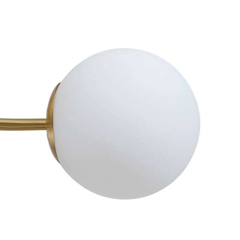 8-Light Matte Glass Globe Symmetrical Sputnik Semi-flush Mount - 26.4in