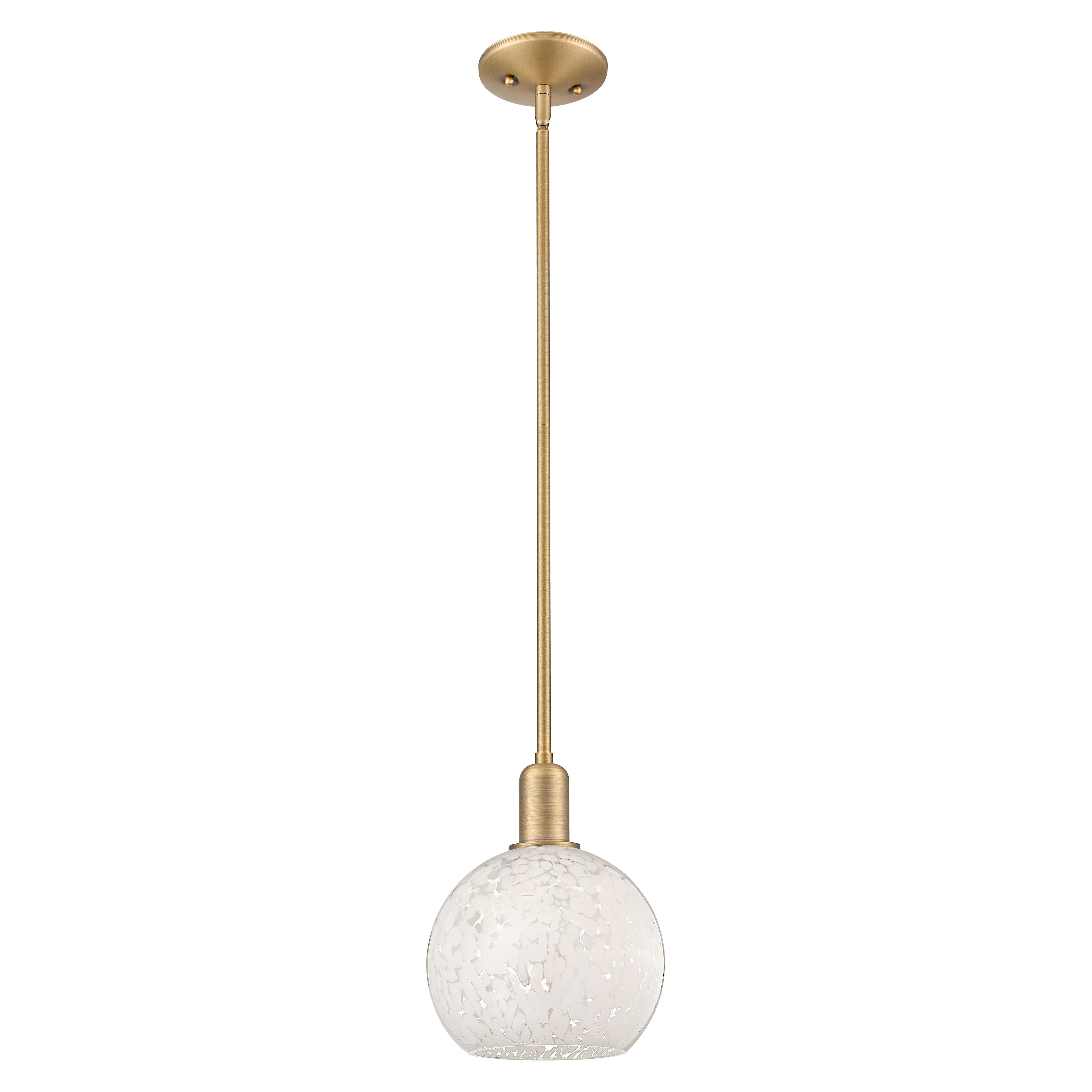 Innovations Lighting Endless Possibilities Arcadia - White Mouchette - 1 Light 8" Stem Hung Mini Pendant