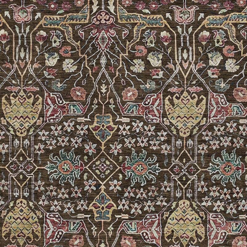 HomeRoots Floral Transitional Rectangle Outdoor Rug