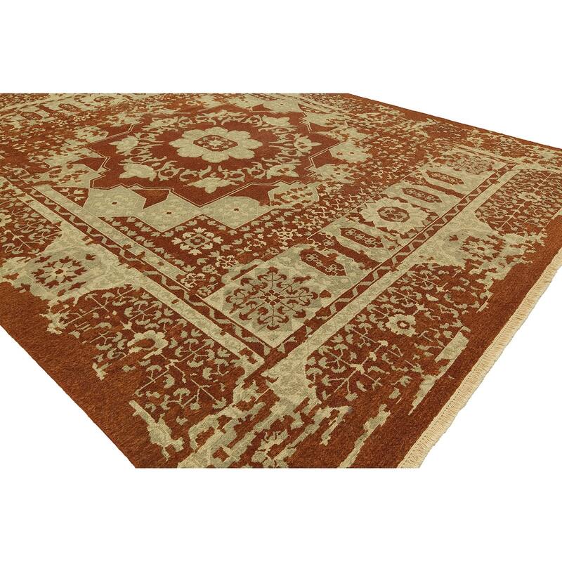 Modern Multi-Colored Flatweave Wool Area Rug