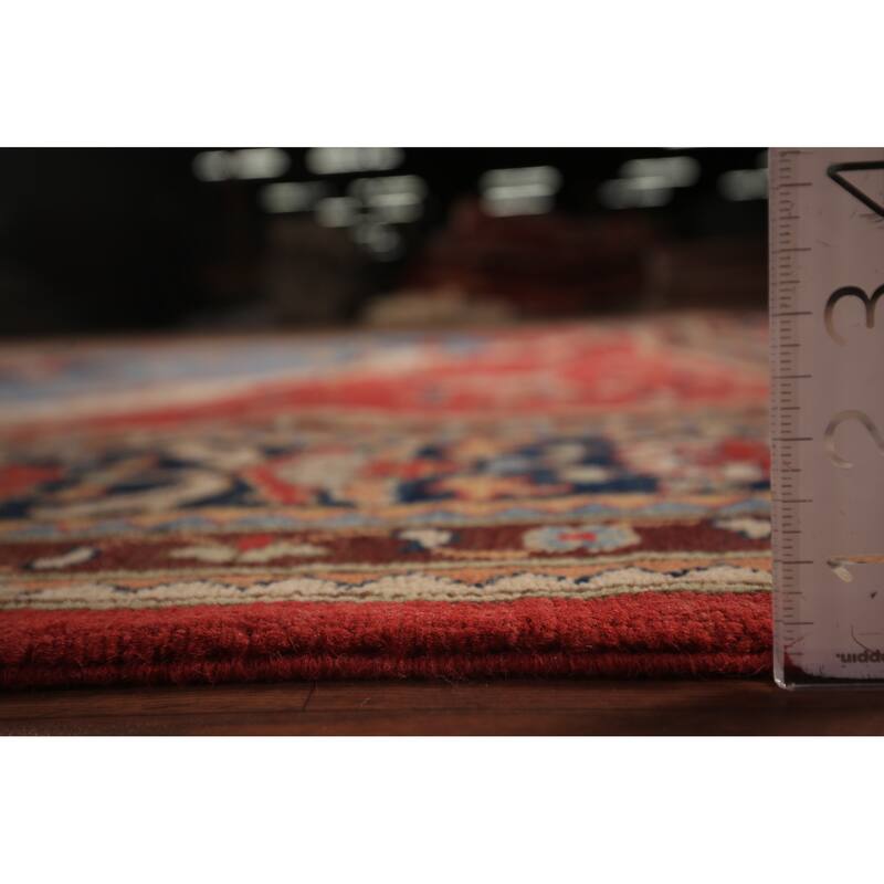 Vegetable Dye Red Sultanabad Oriental Rug Hand-Knotted Wool Carpet - 8'11" x 12'0"