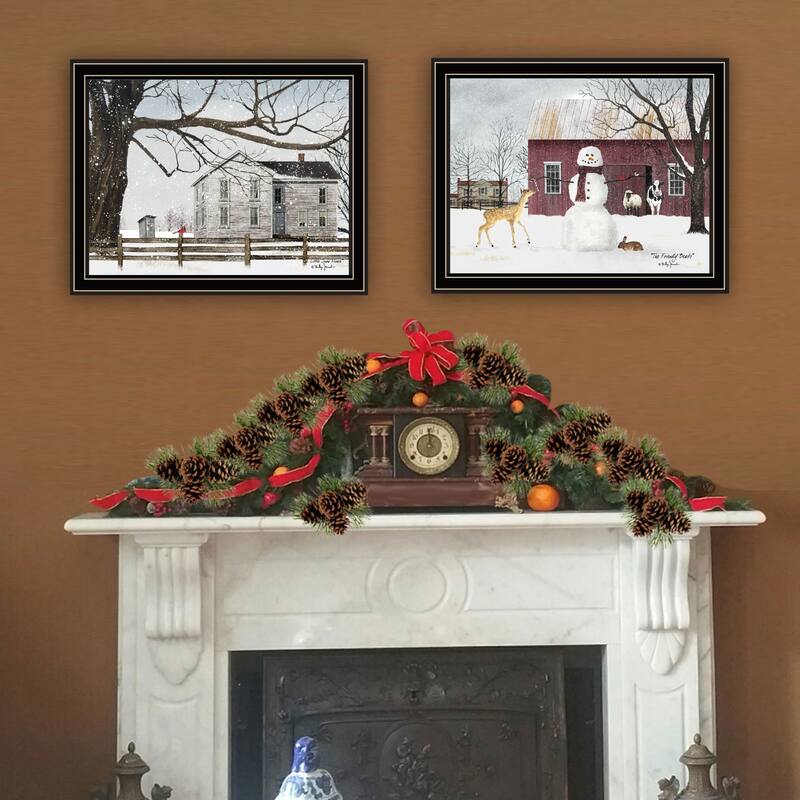 Fashion Decor 4U Country Living Diptych Winter Mural Living Room & Bedroom Decorative Art