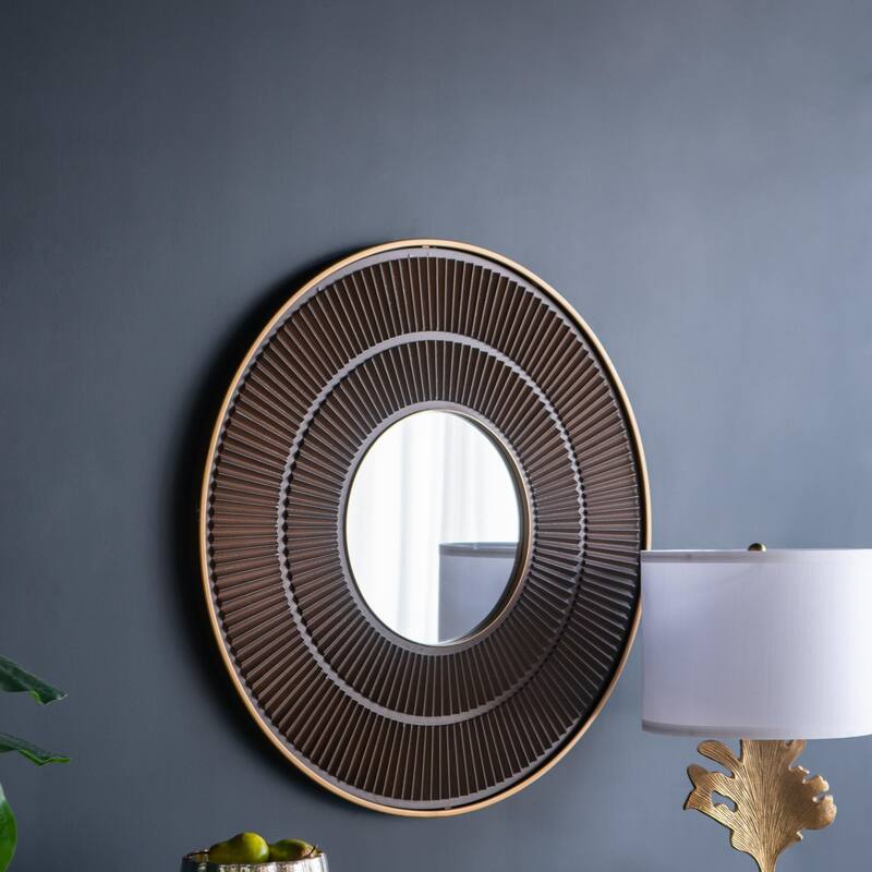 Artistic Style Round Mirror for Living Room