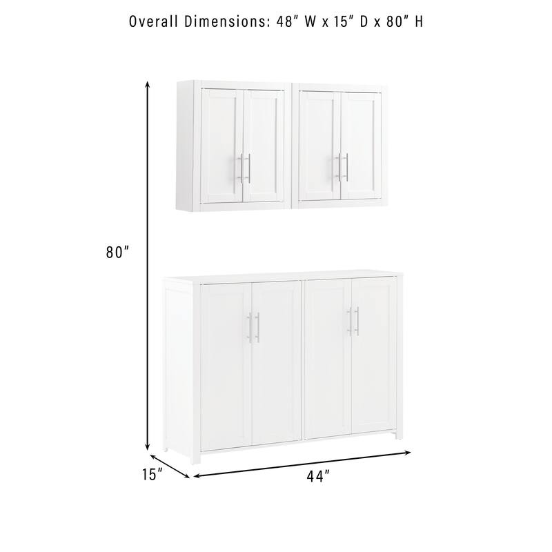 Crosley Savannah 3-Piece Kitchen Storage Pantry Set
