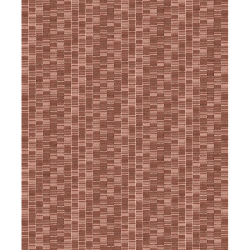 Seabrook Designs Deco Spliced Stripe Unpasted Wallpaper - 20.5 in. W x 33 ft. L - Terra Cotta