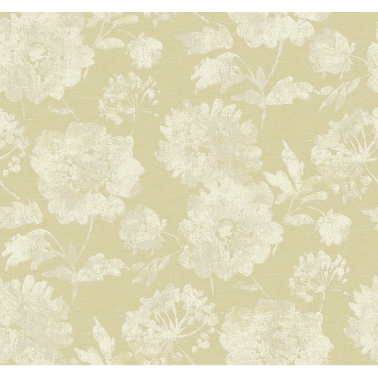Seabrook Designs Calpurnia Floral Unpasted Wallpaper - 27 in. W x 27 ft. L