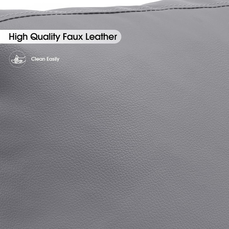 MCombo set of 2 Modern Accent Chair with Upholstered Cushion, Faux Leather HQ304