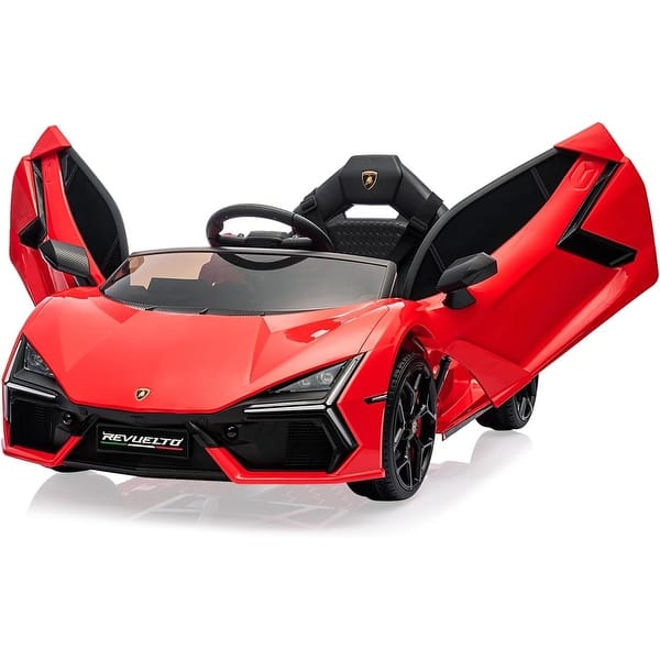 slide 2 of 49, 12V Kids Ride On Car, Licensed Lamborghini Revuelto Electric Car for Kids Red
