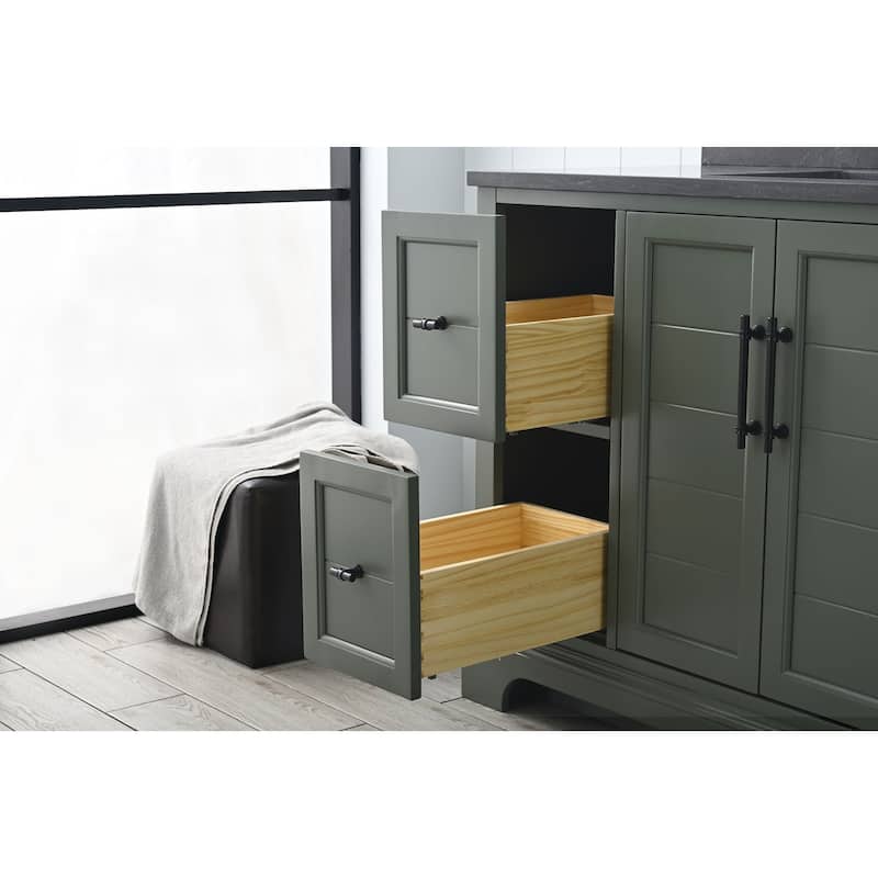 Vanity Art 48" Single Sink Bathroom Vanity with Top & Backsplash
