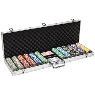 600 Ct Hi Roller 14 Gram Poker Chip Set w/ Aluminum Case