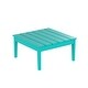 preview thumbnail 27 of 56, Laguna Poly Eco-Friendly 32-inch Square Outdoor Coffee Table Turquoise