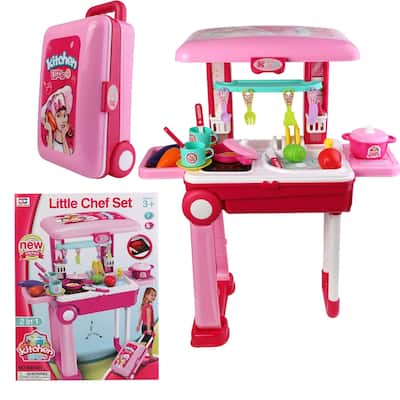 Pretend Play Kitchen Toy Storage Set for Kids