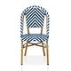 preview thumbnail 23 of 95, Furniture of America Irene French Chevron Wicker Patio Dining Chairs