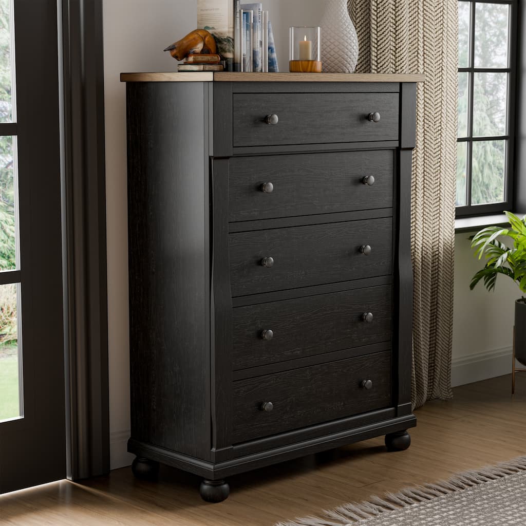 Furniture of America Lucan Farmhouse 2-piece Black Solid Wood Dresser and Mirror Set - Overstock - 41376509 Furniture of America Lucan Farmhouse 2-piece Black Solid Wood Dresser and Mirror Set - Overstock - 41376509