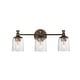 preview thumbnail 1 of 9, Maxim 21353 Swirl 3 Light 23" Wide Vanity Light Antique Bronze