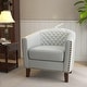 preview thumbnail 19 of 90, Axia Barrel PU Leather Accent Chair with Nailhead Trim