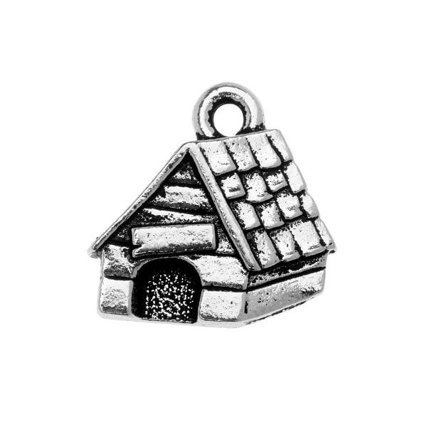 TierraCast Charm, Dog House 15x15.5mm, 1 Piece, Antiqued Silver Plated. Opens flyout.