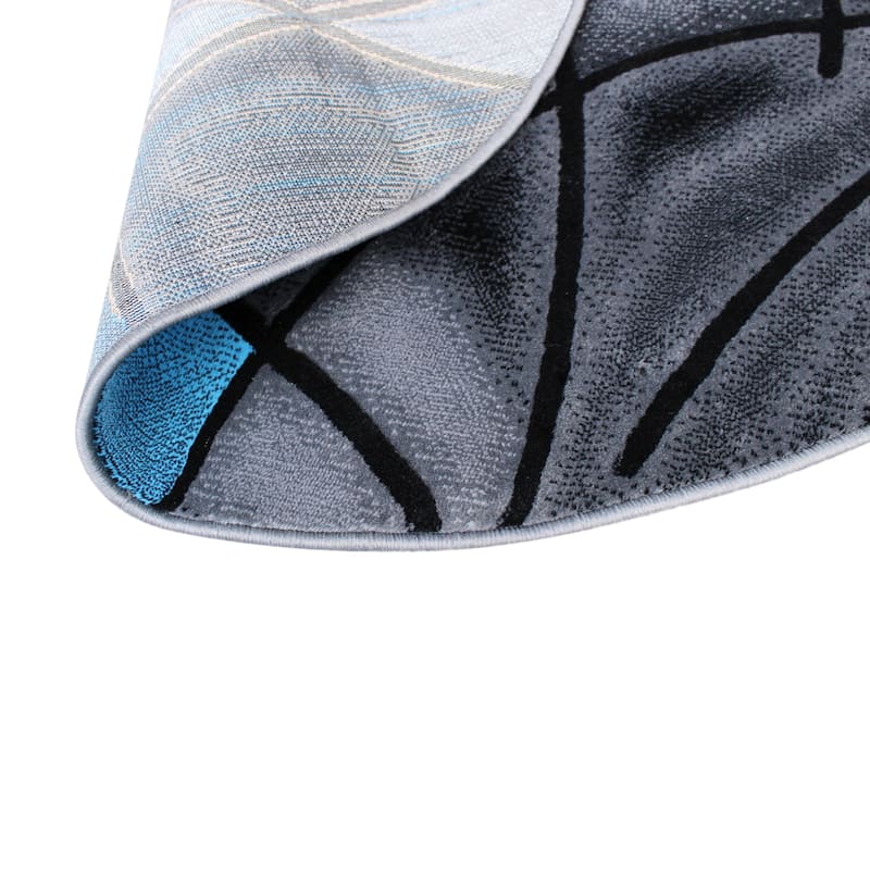 Modern Olefin Accent Area Rug - Abstract Pattern