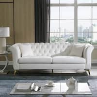 Modern Velvet Upholstered Sofa Removable Cushions Couch Tufted Back ...