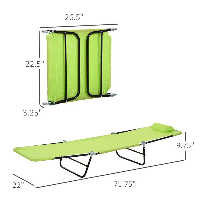 Sunbed Folding Recliner with Headrest