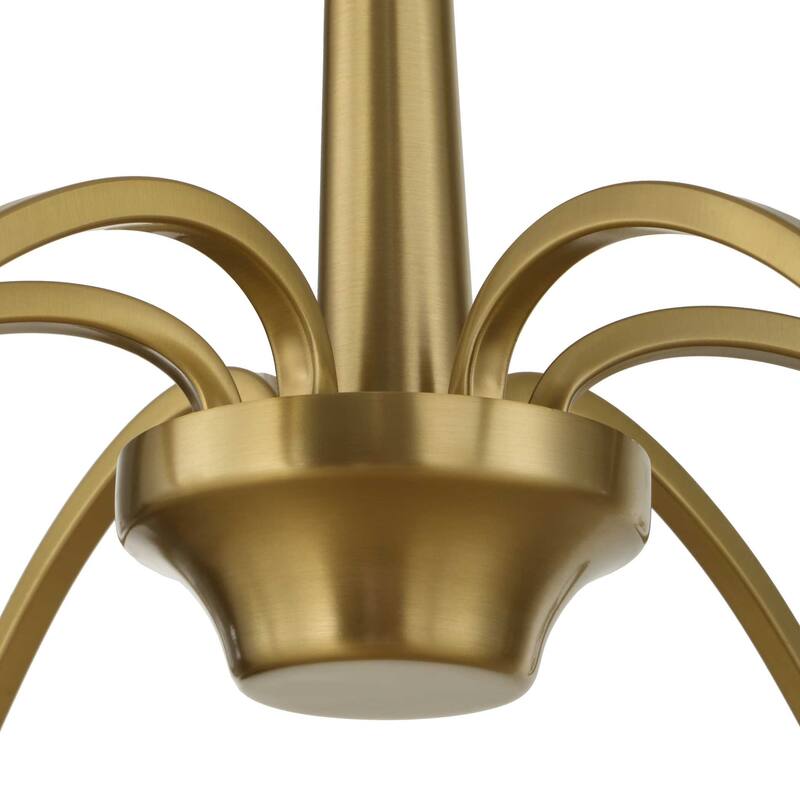 Uttermost Barcelona 6 Light Brass Chandelier - 40.25"W x 40.25"D x 15.5"H