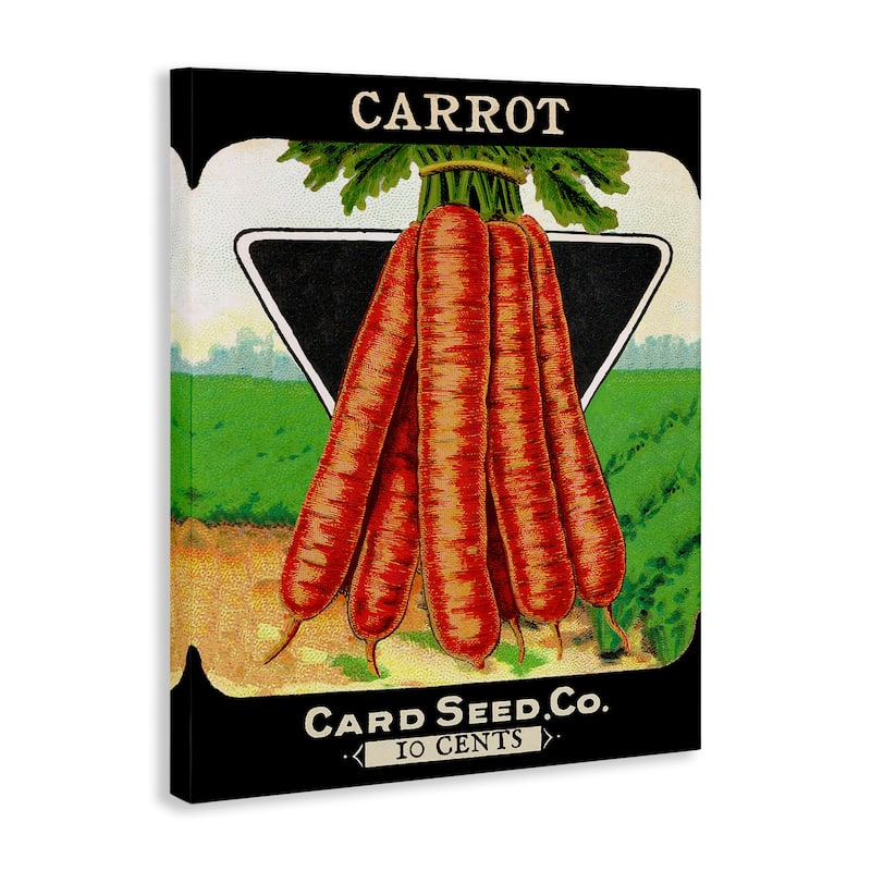 Stupell Vintage Gardening Carrots Canvas Wall Art Design By Lil' Rue