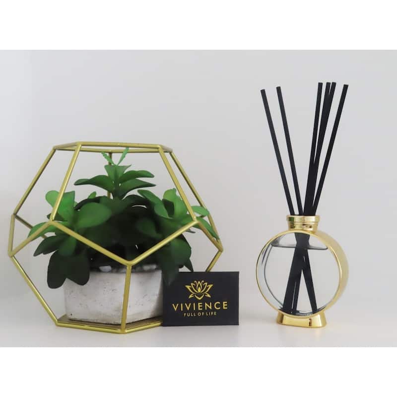 White Flower Scent Gold Plated Reed Diffuser
