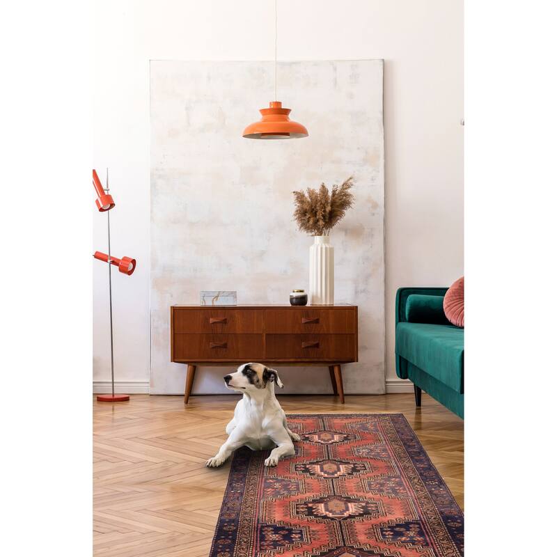 ECARPETGALLERY Hand-knotted Anatolian Vintage Dark Copper Wool Rug - 4'0 x 10'6