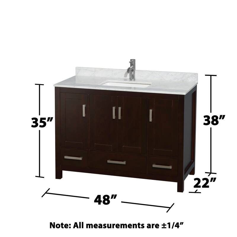 Wyndham Collection WCS141448SUNSMED Sheffield 48" Freestanding Single